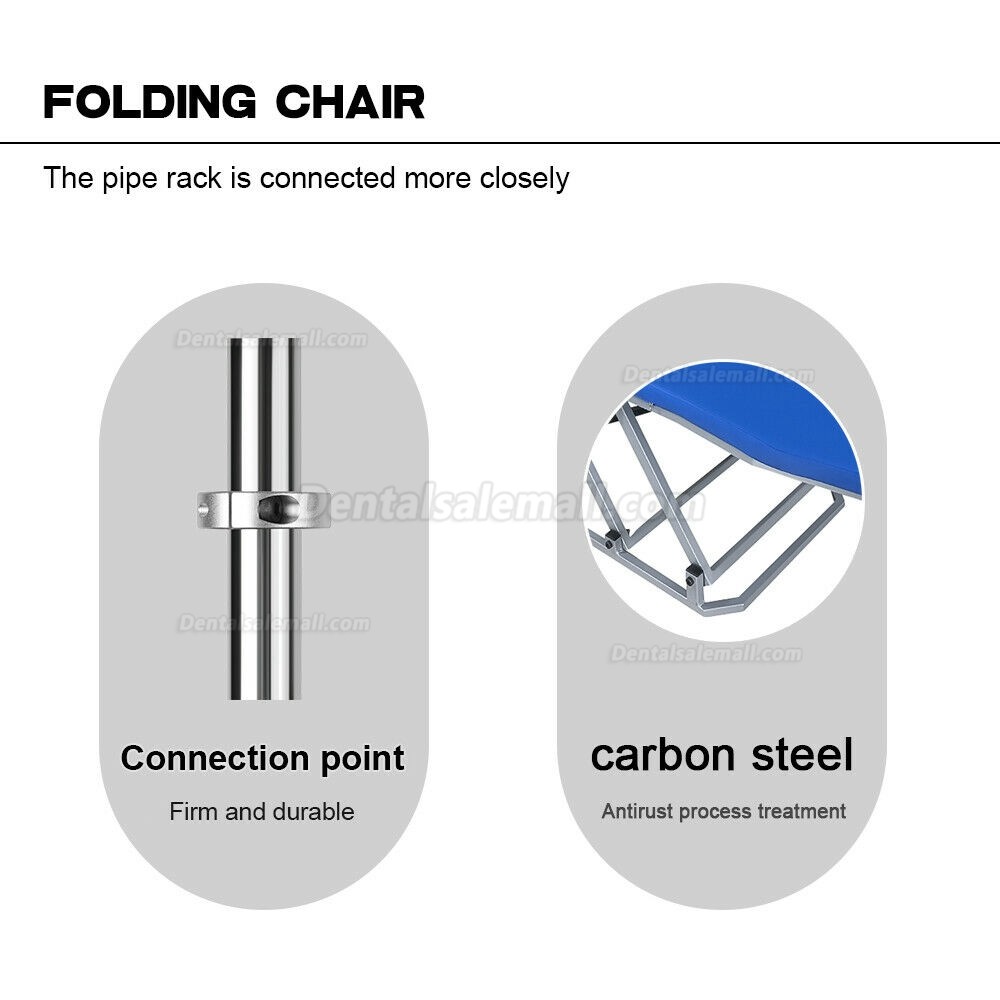 Greeloy Upgrated Portable Folding Chair with LED Cold Light and Instrument Tray Full Set GU-P109